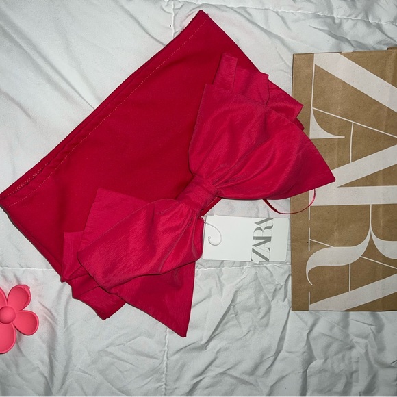 ZARA Bow Crop Top - Picture 8 of 10